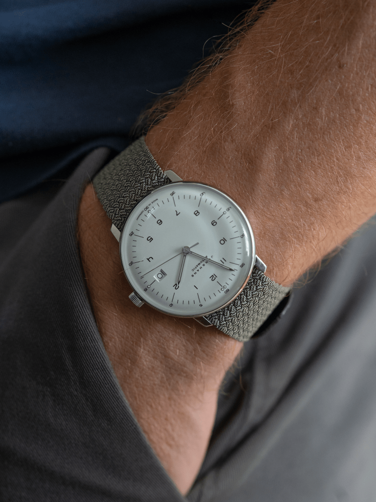 Junghans watch on perlon strap